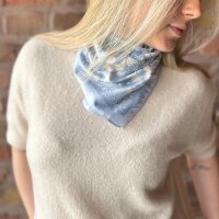 Großes Viskosetuch "Parsleymuster blau"