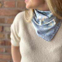 Großes Viskosetuch "Parsleymuster blau"