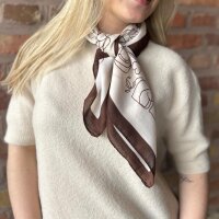 Großes Viskosetuch "grafisches Muster braun"