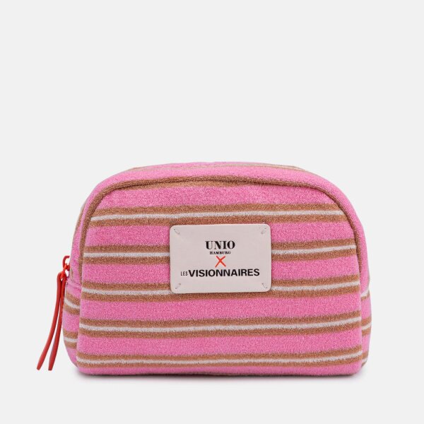 Kosmetiktasche Brixen Frottee "Barbie cognac ecru" von Unio Hamburg