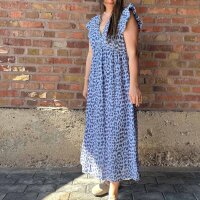 Maxi-Musselinkleid mit Volant "Leo...