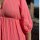 Maxi-Musselinkleid "Streifen rosa-neonorange" One Size