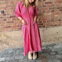 Maxi-Musselinkleid "Streifen pink-rot" One Size