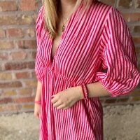 Maxi-Musselinkleid "Streifen pink-rot" One Size