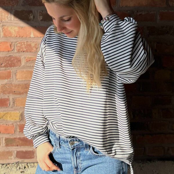 Sweatshirt "Elin" navy-weiß One Size