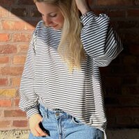 Sweatshirt "Elin" navy-weiß One Size