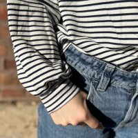 Sweatshirt "Elin" navy-weiß One Size