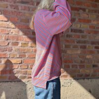 Sweatshirt "Elin" blau-neonorange One Size