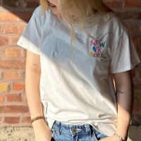 T-Shirt "Now or never" wei&szlig;