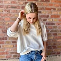 Kurzarm-Sweatshirt "Weekend" weiß One Size