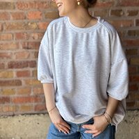 Kurzarm-Sweatshirt "Weekend" grau One Size