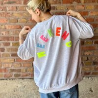 Kurzarm-Sweatshirt "Weekend" grau One Size