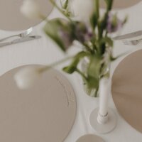 Wendbares Platzset "Das Leben ist schön" Creme von Eulenschnitt