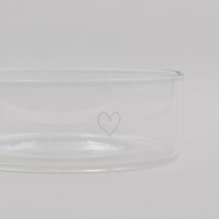 Glasschale "Herz" von Eulenschnitt