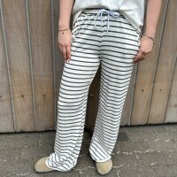 Gestreifte Hose weiß-khaki" One Size