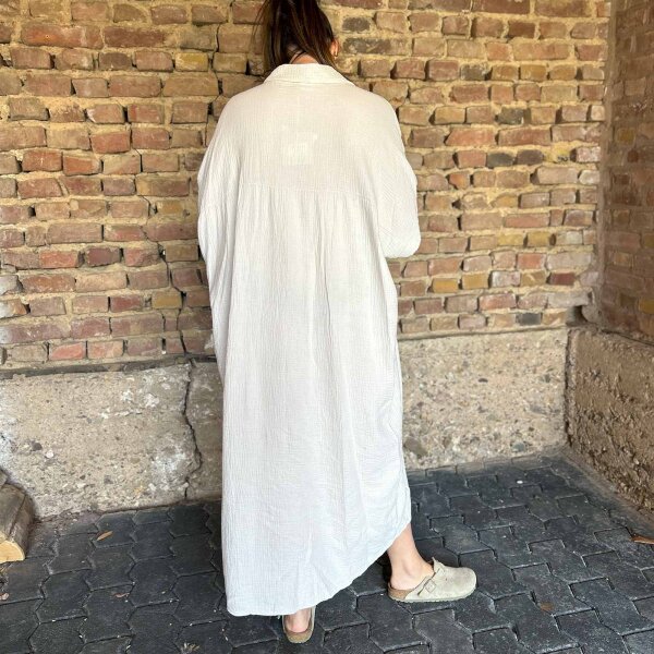 Langes Musselin-Hemdkleid "beige" One Size