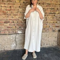 Langes Musselin-Hemdkleid "beige" One Size
