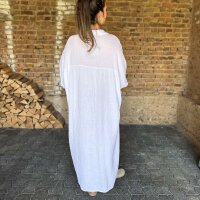 Langes Musselin-Hemdkleid "weiß" One Size