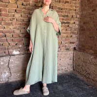 Langes Musselin-Hemdkleid "vintage green" One Size