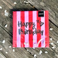Serviette 33x33 "Happy Birthday"