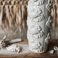 Vase Krabben beige