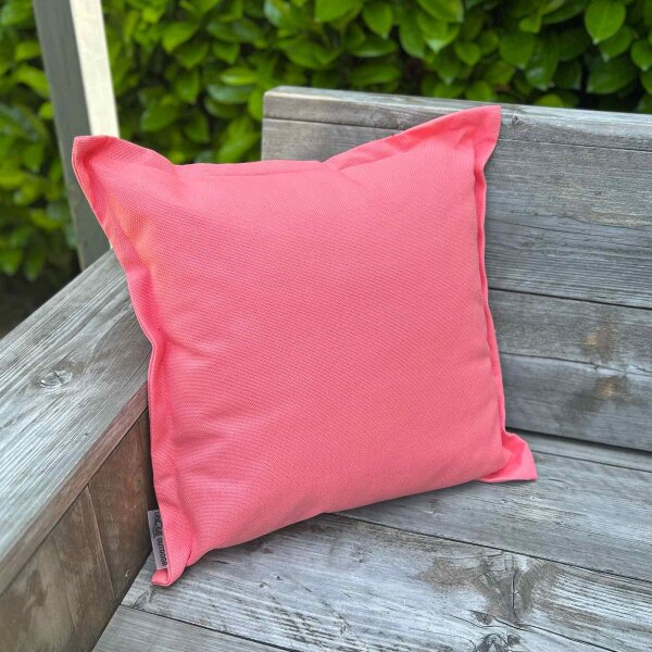 Outdoorkissen mit Stehsaum "Elba" 50x50cm coral