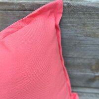 Outdoorkissen mit Stehsaum "Elba" 50x50cm coral