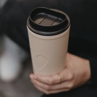 To go Becher Herz creme von Eulenschnitt