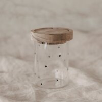 Vorratsglas Mini "Herzen schwarz" von Eulenschnitt