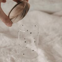Vorratsglas Mini "Herzen schwarz" von Eulenschnitt