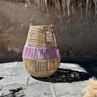 Laterne Seegras "natur-lila"