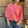Sweat-T-Shirt "Streifen" coral-rosa One Size