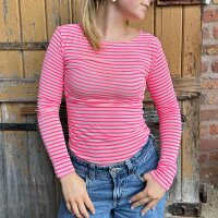 Cashmere-Viskose-Mix Shirt "Streifen...