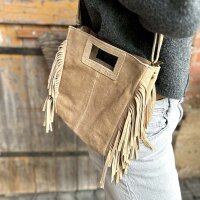 Umhängetasche Western-Stil beige