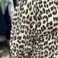 Maxi-Musselinkleid "Leo beige-braun-weiß" One Size