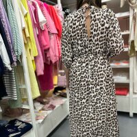 Maxi-Musselinkleid "Leo beige-braun-weiß" One Size