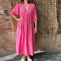 Maxi-Musselinkleid "Leo neonpink-rosa-neonorange" One Size
