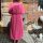 Maxi-Musselinkleid "Leo neonpink-rosa-neonorange" One Size