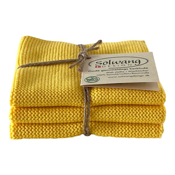 Wischtücher 3 im Set "kräftiges gelb" von Solwang