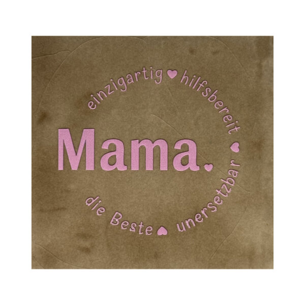 Bunte Fliese "Mama einzigartig hilfsbereit.." von Yett