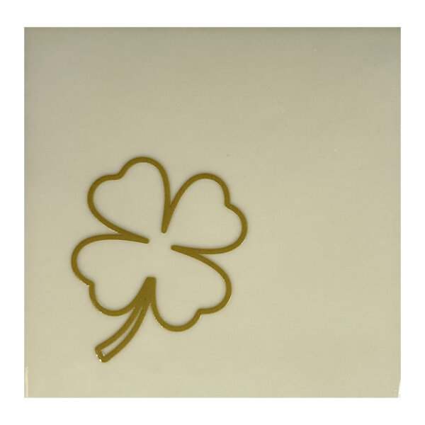 Bunte Fliese "Kleeblatt creme/gold" von Yett
