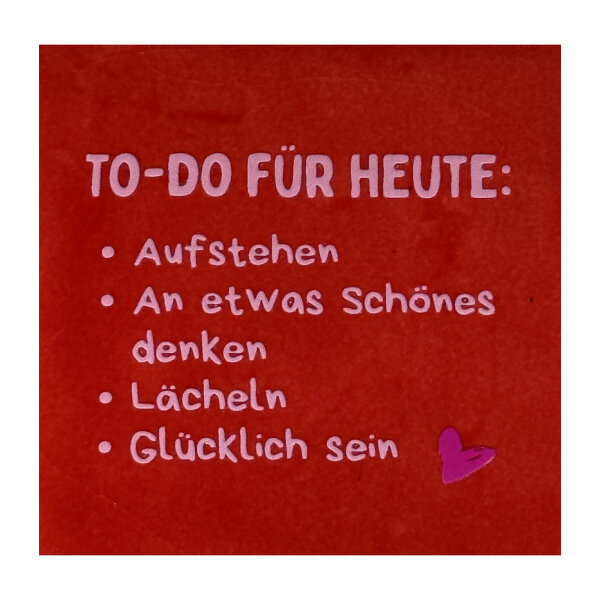 Bunte Fliese "To Do für Heute" von Yett