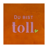 Bunte Fliese "Du bist toll" von Yett