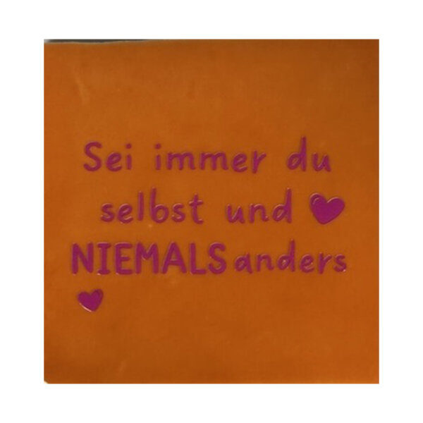 Bunte Fliese "Sei immer du selbst" von Yett