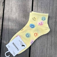 Socke Smiley buttergelb 36-41