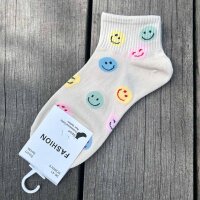 Socke Smiley creme 36-41
