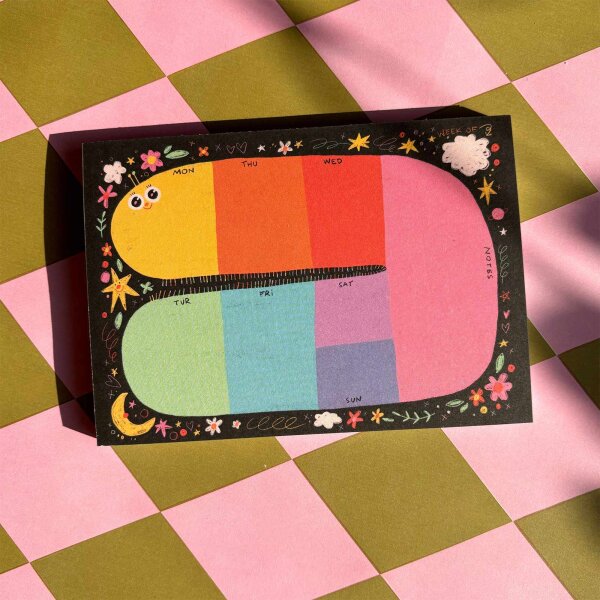 Wochenworm Block von Slinga Illustration