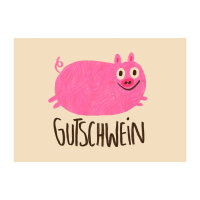 Postkarte "Gutschwein" von Slinga Illustration