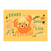 Postkarte "Krabb dich lieb" von Slinga...