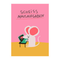 Postkarte "Scheiss Mausaufgaben" von Slinga...